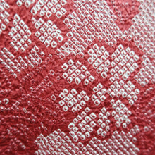 Load image into Gallery viewer, Haori Jacket Red Full Shibori Flower Silk #10710D2
