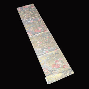 BB10053AD Silk Obi Fabric Flower Gold 52.4x11.0in(133x28cm)