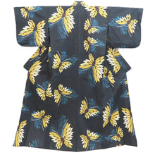 Load image into Gallery viewer, Yukata Grayish Black Butterfly Cotton #10745D3
