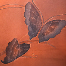 Load image into Gallery viewer, Haori Jacket Reddish Brown Butterfly Silk #10851E3
