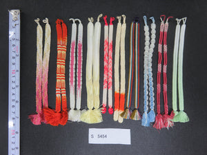 S#5454 Silk Haori Himo Flat Braid 10pcs Bundle Pack