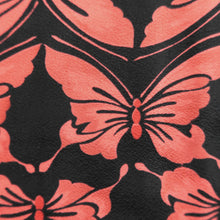 Load image into Gallery viewer, Haori Jacket Black Reddish Pink Butterfly Silk #10791D5
