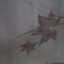 Load image into Gallery viewer, Haori Jacket Vintage(1950-1980) Black Red Sheer Maple Leaf Silk #10961F3
