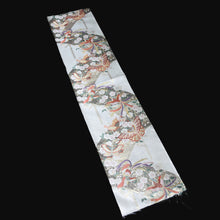 Load image into Gallery viewer, BB10063AE Silk Obi Fabric Butterfly Cherry Blossom White Gold 52.4x11.0in(133x28cm)
