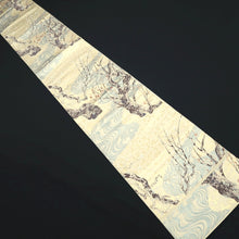 Load image into Gallery viewer, Fukuro Obi Gold Plum blossom Branch Ryusui Silk BB310V8
