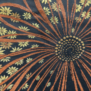 Haori Jacket Vintage(1950-1980) Black Gold Chrysanthemum Silk #9752A3