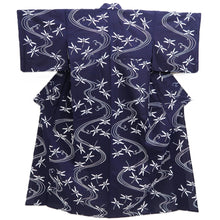 Load image into Gallery viewer, Yukata Vintage(1950-1980) Navy Dragonfly Cotton #10755D3

