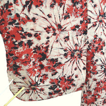 Load image into Gallery viewer, Haori Jacket Vintage(1950-1980) White Red Black Flower Silk #10841E2
