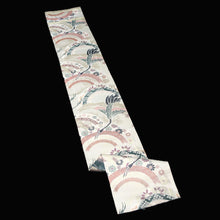 Load image into Gallery viewer, BB10043AD Silk Obi Fabric Crane Birds Gold Black 76.8x11.0in(195x28cm)

