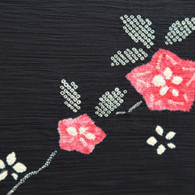 Load image into Gallery viewer, Haori Jacket Vintage(1950-1980) Black Shibori Flower Silk #9849B2
