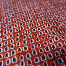 Load image into Gallery viewer, KK1494A2 Silk Kimono Fabric Vintage(1950-1980) Shibori Red 63.4x12.6in(161x32cm)
