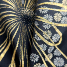 Load image into Gallery viewer, Haori Jacket Vintage(1950-1980) Black Gold Chrysanthemum Silk #9752A3
