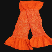Load image into Gallery viewer, Silk Japanese Obiage Shibori Vermillion 49.6x5.5in(126x14cm) A#10034
