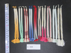 S#5435 Silk Haori Himo Flat Braid 10pcs Bundle Pack
