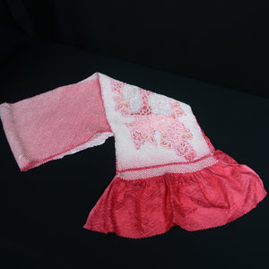 Silk Japanese Obiage Shibori Light Pink 51.2x7.1in(130x18cm) A#10004