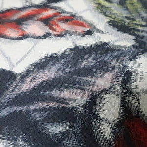 KK1474A2 Silk Kimono Fabric Vintage(1950-1980) Meisen White 51.6x12.2in(131x31cm)