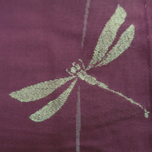 Load image into Gallery viewer, Kimono Vintage(1950-1980) Magenta See-Through Dragonfly Silk #10272E4
