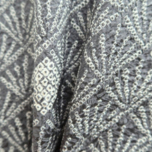 Load image into Gallery viewer, Haori Jacket Vintage(1950-1980) Gray Shibori Pine Tree Silk #10580C1
