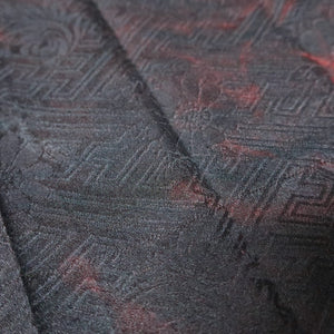 KK1379B7 Silk Kimono Fabric Vintage(1950-1980) Shibori Red 79.1x13.0in(201x33cm)