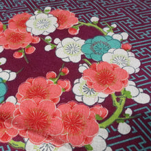 Load image into Gallery viewer, KK1464A1 Silk Kimono Fabric Vintage(1920-1950) Sayagata Dark Purple 54.7x11.8in(139x30cm)
