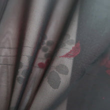 Load image into Gallery viewer, Haori Jacket Vintage(1950-1980) Black Sheer Botanical Silk #10891E4

