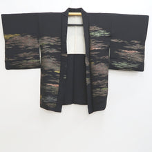Load image into Gallery viewer, Haori Jacket Vintage(1950-1980) Black Gold Cloud Silk #9717A1
