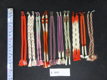 Load image into Gallery viewer, S#5415 Silk Haori Himo Flat Braid 10pcs Bundle Pack
