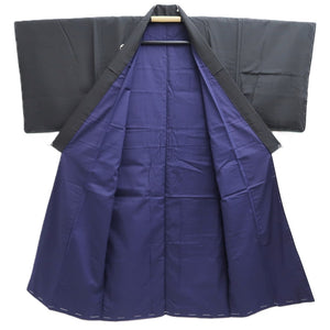 Men's Kimono Vintage(1950-1980) Black Montsuki Silk #10461A4