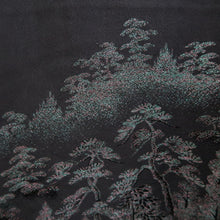 Load image into Gallery viewer, Haori Jacket Vintage(1950-1980) Black Mountain Landscape Silk #9862B2
