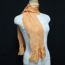 Load image into Gallery viewer, Silk Japanese Obiage Shibori Light Orange 53.5x6.3in(136x16cm) A#10055
