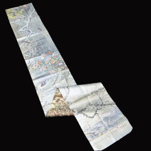 Load image into Gallery viewer, BB10013AB Silk Obi Fabric Plum blossom Bird Silver 84.6x11.0in(215x28cm)
