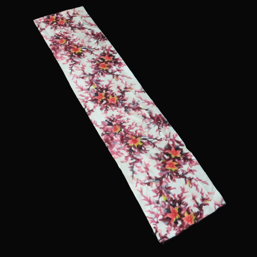 KK1505A2 Silk Kimono Fabric Vintage(1920-1950) Meisen White 59.4x12.6in(151x32cm)