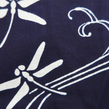 Load image into Gallery viewer, Yukata Vintage(1950-1980) Navy Dragonfly Cotton #10755D3
