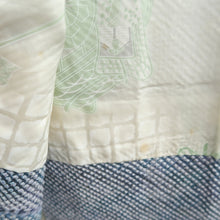 Load image into Gallery viewer, Haori Jacket Vintage(1950-1980) Light Blue Full Shibori Plum blossom Silk #10921E5
