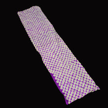 Load image into Gallery viewer, KK1485A2 Silk Kimono Fabric Vintage(Pre-1920) Shibori Purple Yellow 50.8x11.4in(129x29cm)
