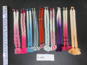 S#5456 Silk Haori Himo Flat Braid 10pcs Bundle Pack