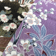 Load image into Gallery viewer, CC1007C1 Silk 8pcs Bundle Kimono Fabric Purple Light Blue 34.3x5.9in(87x15cm)
