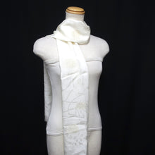 Load image into Gallery viewer, Silk Japanese Obiage Temari ball White 66.9x11.4in(170x29cm) A#10045
