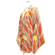 Load image into Gallery viewer, Haori Jacket Vermillion Flower Silk #10721D2
