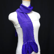 Load image into Gallery viewer, Silk Japanese Obiage Shibori Blue 51.2x5.1in(130x13cm) A#10015
