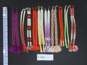 S#5256 Silk Haori Himo Flat Braid 10pcs Bundle Pack
