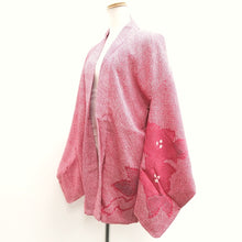 Load image into Gallery viewer, Haori Jacket Vintage(1950-1980) Reddish Pink Full Shibori Flower Silk #10215E2
