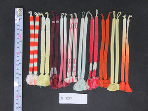 S#5277 Silk Haori Himo Flat Braid 10pcs Bundle Pack