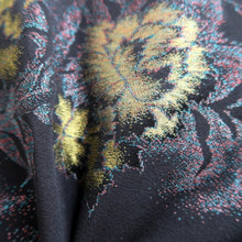 Load image into Gallery viewer, Haori Jacket Vintage(1950-1980) Black Gold Silver Floral pattern Silk #10931F1
