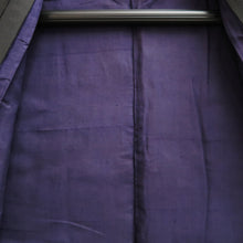Load image into Gallery viewer, Men's Kimono Vintage(1950-1980) Black Montsuki Habutae Silk #10864E3
