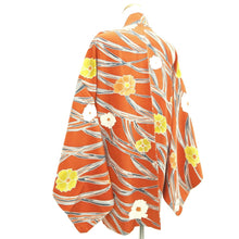 Load image into Gallery viewer, Haori Jacket Vermillion Flower Silk #10721D2
