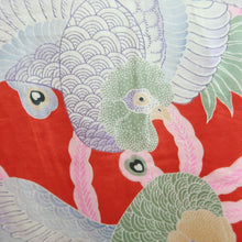 Load image into Gallery viewer, Juban Vintage(1920-1950) Red Phoenix Silk #10377F4
