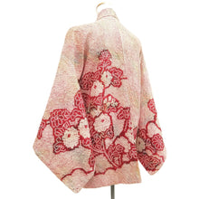 Load image into Gallery viewer, Haori Jacket Vintage(1950-1980) Red Shibori Chrysanthemum Silk #10601C2
