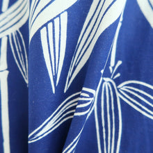 Load image into Gallery viewer, Yukata Vintage(1950-1980) Blue Bamboo Cotton #11096B1
