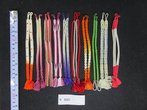 S#5257 Silk Haori Himo Flat Braid 10pcs Bundle Pack